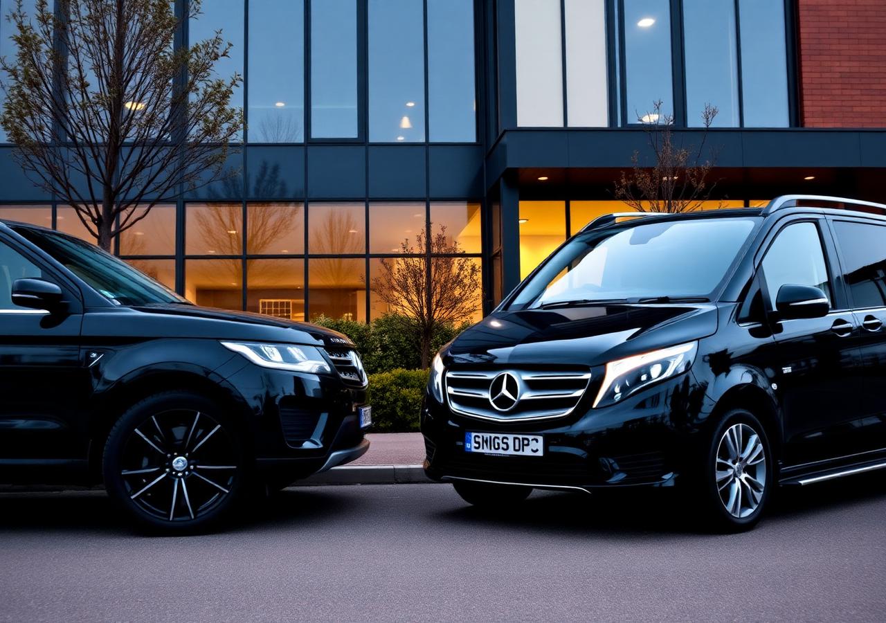 Mercedes V-Class chauffeur fleet at a Birmingham venue
